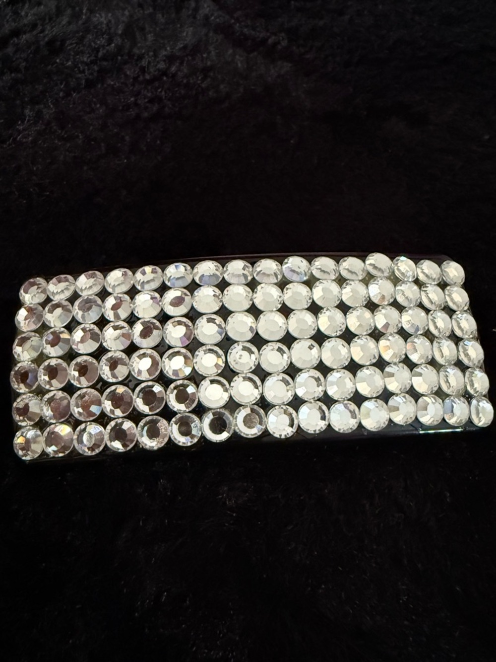 Vintage Joomi Joolz Rhinestone Tortoise Barrette France French Hair Clip